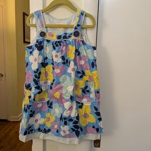 Boden Blue and Yellow Striped Dress